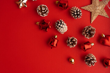 Close up view of Christmas decoration, Christmas mood background	