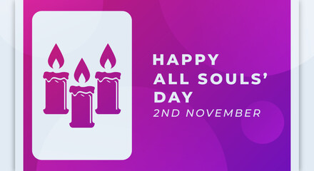 Happy All Souls' Day November Celebration Vector Design Illustration. Template for Background, Poster, Banner, Advertising, Greeting Card or Print Design Element