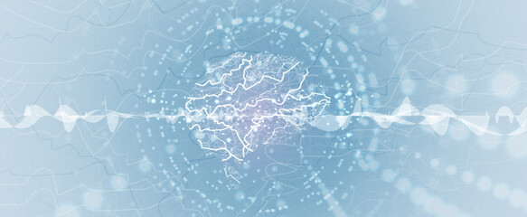 Conceptual technology illustration of artificial intelligence