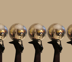 Disco ball on high heels 