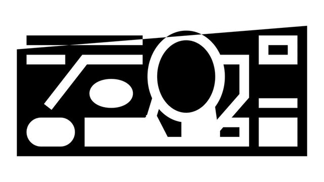 peso mxn glyph icon animation