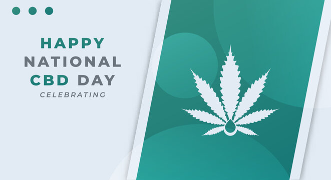 Happy National CBD Day August Celebration Vector Design Illustration. Template for Background, Poster, Banner, Advertising, Greeting Card or Print Design Element