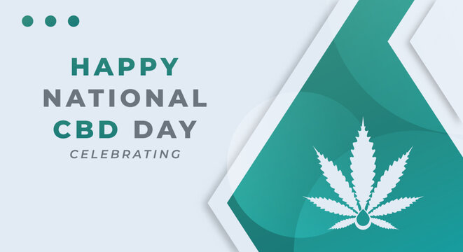 Happy National CBD Day August Celebration Vector Design Illustration. Template for Background, Poster, Banner, Advertising, Greeting Card or Print Design Element - Powered by Adobe