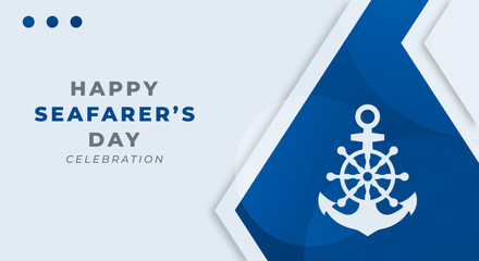 Happy Day of the Seafarer Celebration Vector Design Illustration. Template for Background, Poster, Banner, Advertising, Greeting Card or Print Design Element