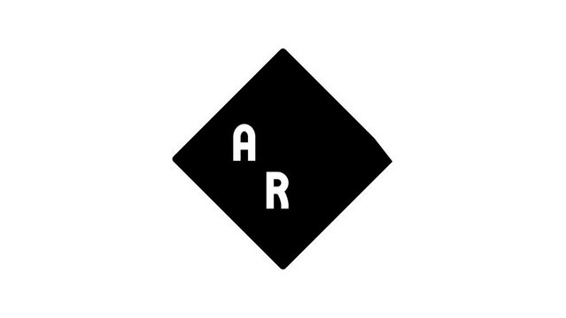 safety road sign line icon animation