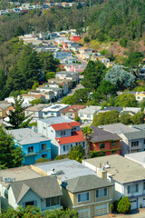 sprawling colorful neighborhood in san francisco california