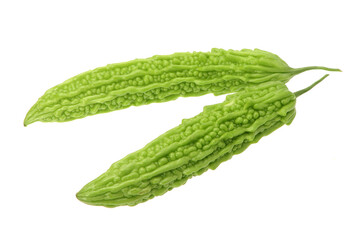 Bitter melon , Bitter gourd on white background