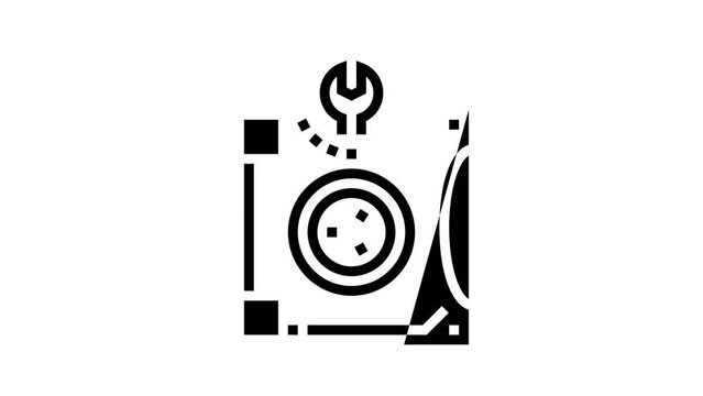 tape backup restore services glyph icon animation