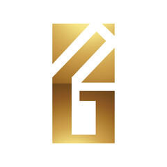 Golden Letter G Symbol on a White Background - Icon 8