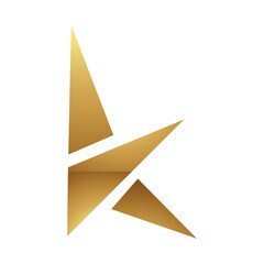 Golden Letter K Symbol on a White Background - Icon 1