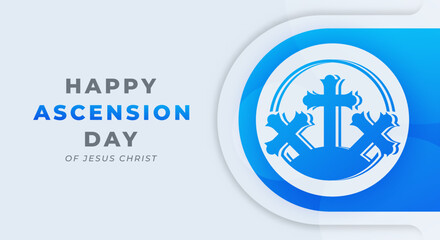 Obraz premium Happy Ascension Day of Jesus Christ Celebration Vector Design Illustration. Template for Background, Poster, Banner, Advertising, Greeting Card or Print Design Element