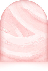 Door shape pink watercolor brush stroke.
