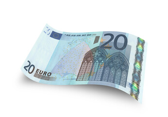 Close up twenty euro banknote - obrazy, fototapety, plakaty