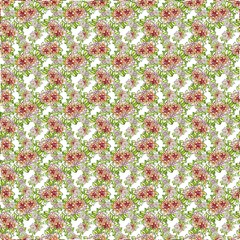 Illustration Colorful vintage style seamless flowers