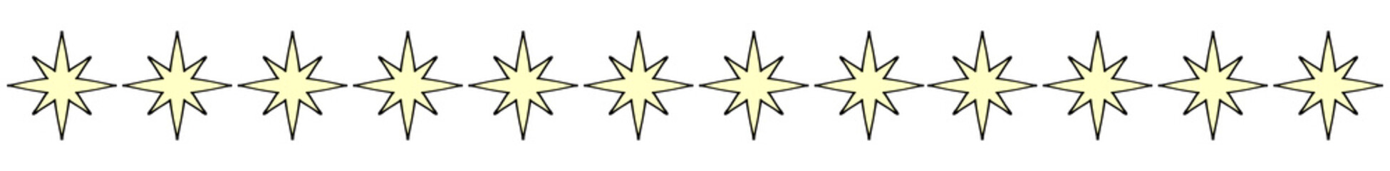 Obraz premium キラキラ星マークのラインイラスト素材