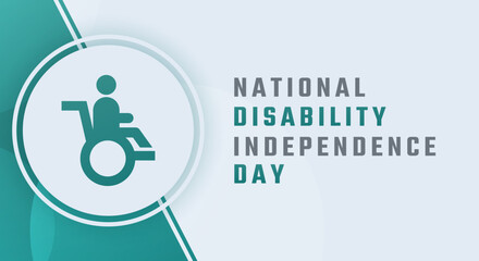 Happy National Disability Independence Day July Celebration Vector Design Illustration. Template for Background, Poster, Banner, Advertising, Greeting Card or Print Design Element