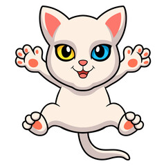Cute khao manee cat cartoon
