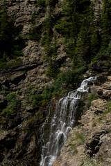 Fototapeta na wymiar Waterfall Views at Goat Lake Waterton National Park 