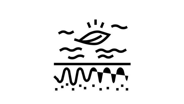 sensitive skin line icon animation