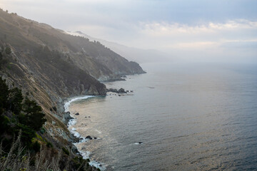 Steep Cliffs Along The California Coast