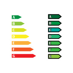 energy saving arrows. Ecology concept. Vector illustration. stock image.