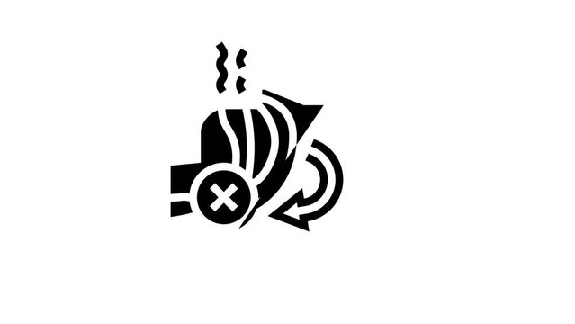 sleep apnea glyph icon animation