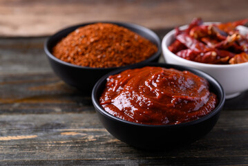 Gochujang (red chili paste), spicy and sweet fermented condiment in Korean food