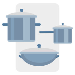 kitchen pan drawing. Kitchen icon set. Vector illustration. stock image. 