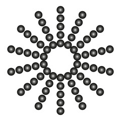 Hipster rays from circles. Abstract geometric surface. Dynamic frame. Round shape. Vector illustration. stock image. 