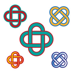 Celt square in abstract style. Design element. Geometric art. Vector illustration. stock image. 