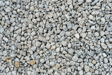 Above view of gravel for construction. for background and textured.