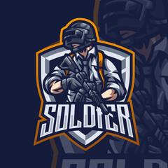 Esports logo soldier for your elite team