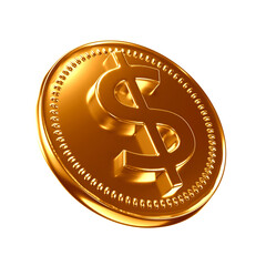 Gold Coin Render 3d