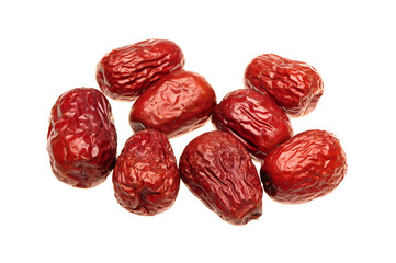 dried dates isolated on white