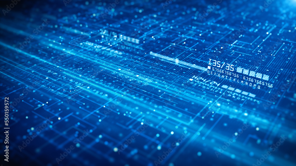 Poster technology digital data matrix, metaverse abstract background, technology digital cyberspace with pa