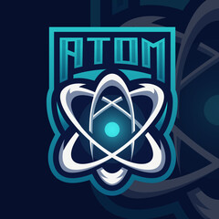 Esports logo atom for your elite team © Artcuaz