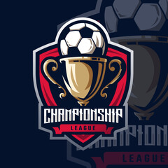 Esports logo Champion trophy mascot for your elite team © Artcuaz