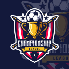 Esports logo Champion trophy mascot for your elite team