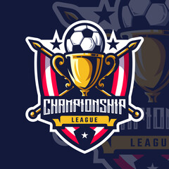 Esports logo Champion trophy mascot for your elite team © Artcuaz
