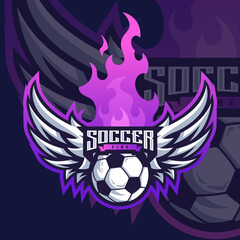 Fire soccer Logo, football logo sport for your professional team