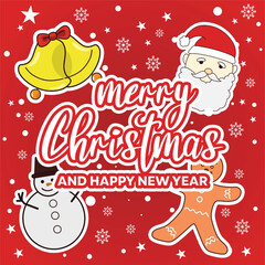 Merry christmas wallpaper design, perfect for office, banner, company, landing page, background, social media, wallpaper and more