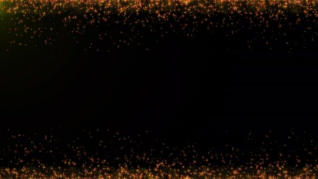 A  frame of star and circle particles.  A Christmas frame featuring sparkling particles. Animation for Christmas, birthday, anniversary, New Year, wedding related projects. Loop, Alpha Channel.