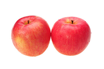 red apples isolated on white