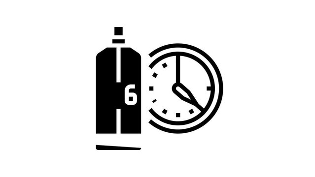 eau de toilette edt cosmetic line icon animation