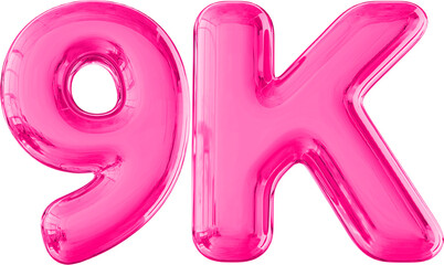 9k follower Pink Balloon