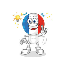 france got an idea cartoon. mascot vector