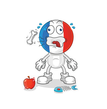 france burp mascot. cartoon vector