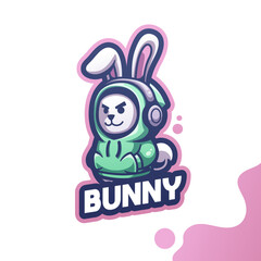 Cute logo mascot bunny for your brand's logo