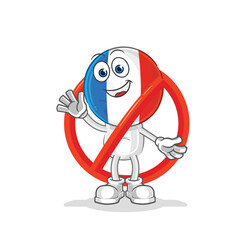say no to france mascot. cartoon vector