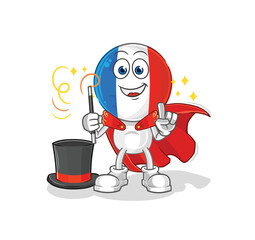 france magician illustration. character vector